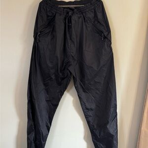 Men's Black Nylon Jogger Pants